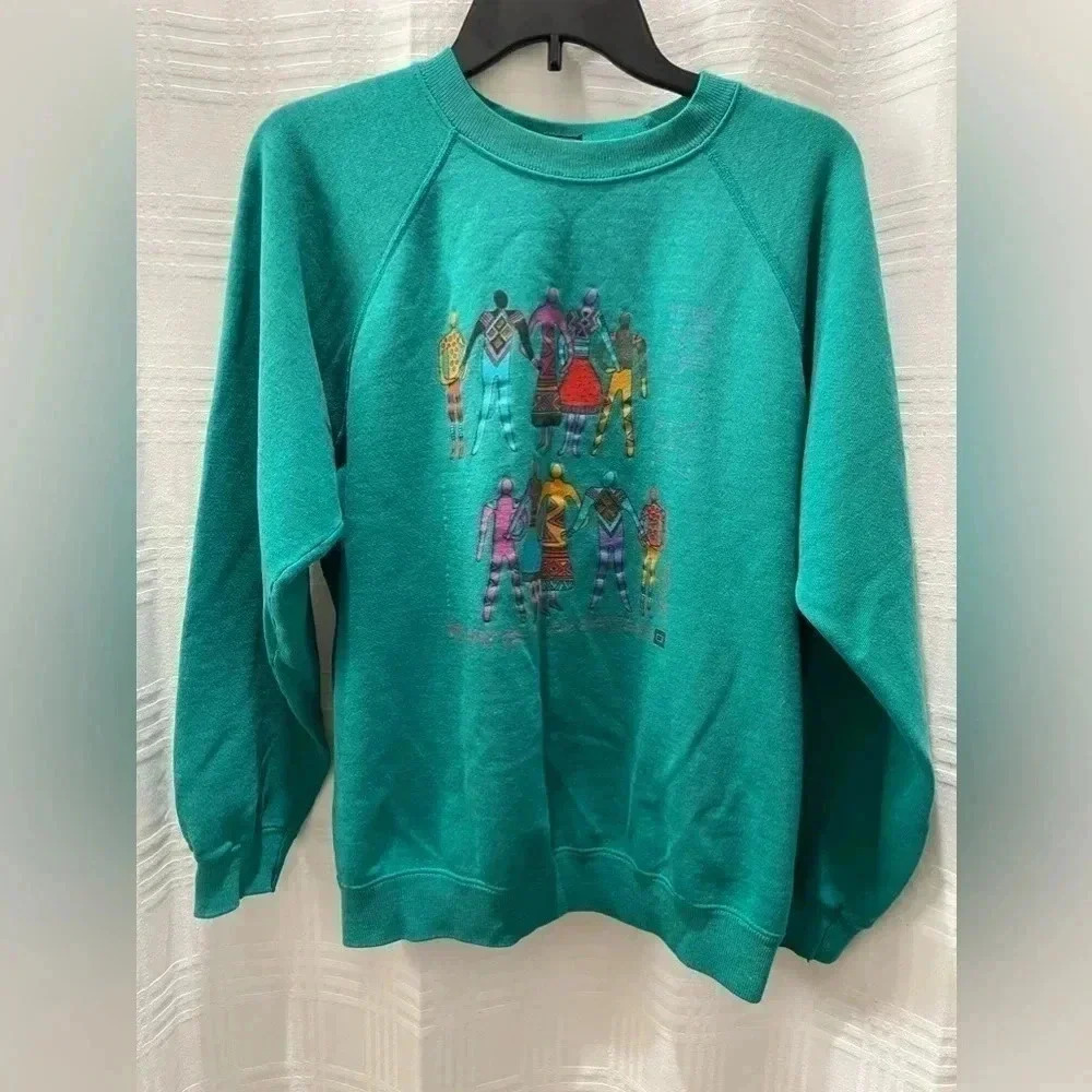 Vintage Laurel Burch crew neck the art of human being sweatshirt
